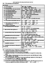Các dạng bài tập ôn thi học kỳ II môn Hóa học Lớp 10
